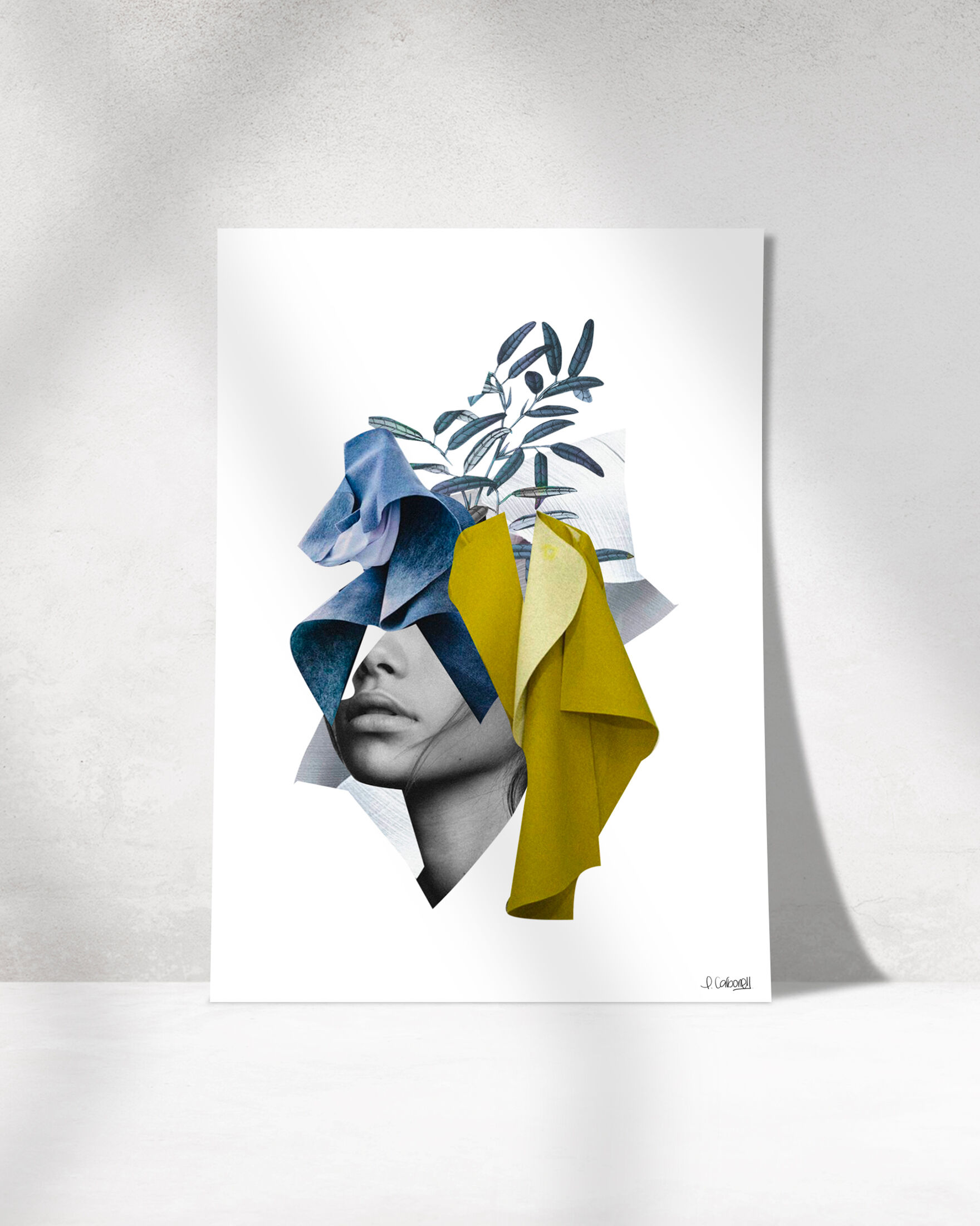 Collage print, breathe