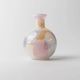 Milky White Murano Glass Vase with Pastel Dots Italian 1980s Vintage Table Decor