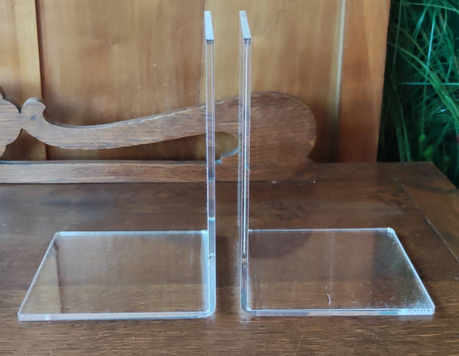 Plexiglas designer bookends