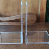Plexiglas designer bookends