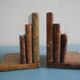paire serre livres albâtre déco vintage alabaster bookends
