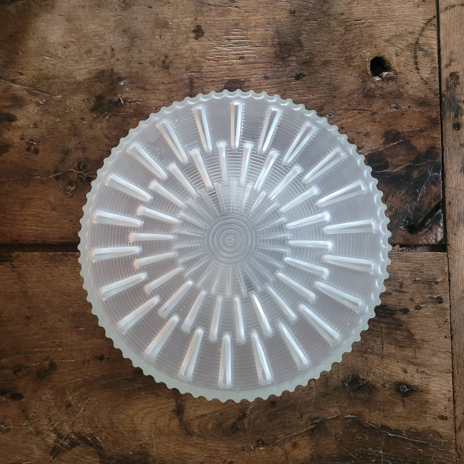 Art Deco frosted glass ceiling light 40s-50s