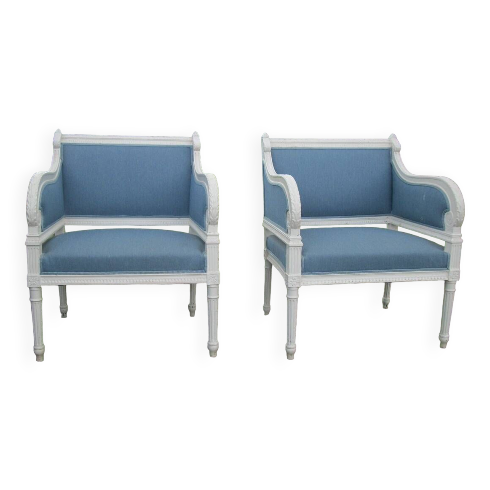 Pair of shepherdess armchairs