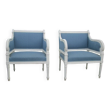 Pair of shepherdess armchairs
