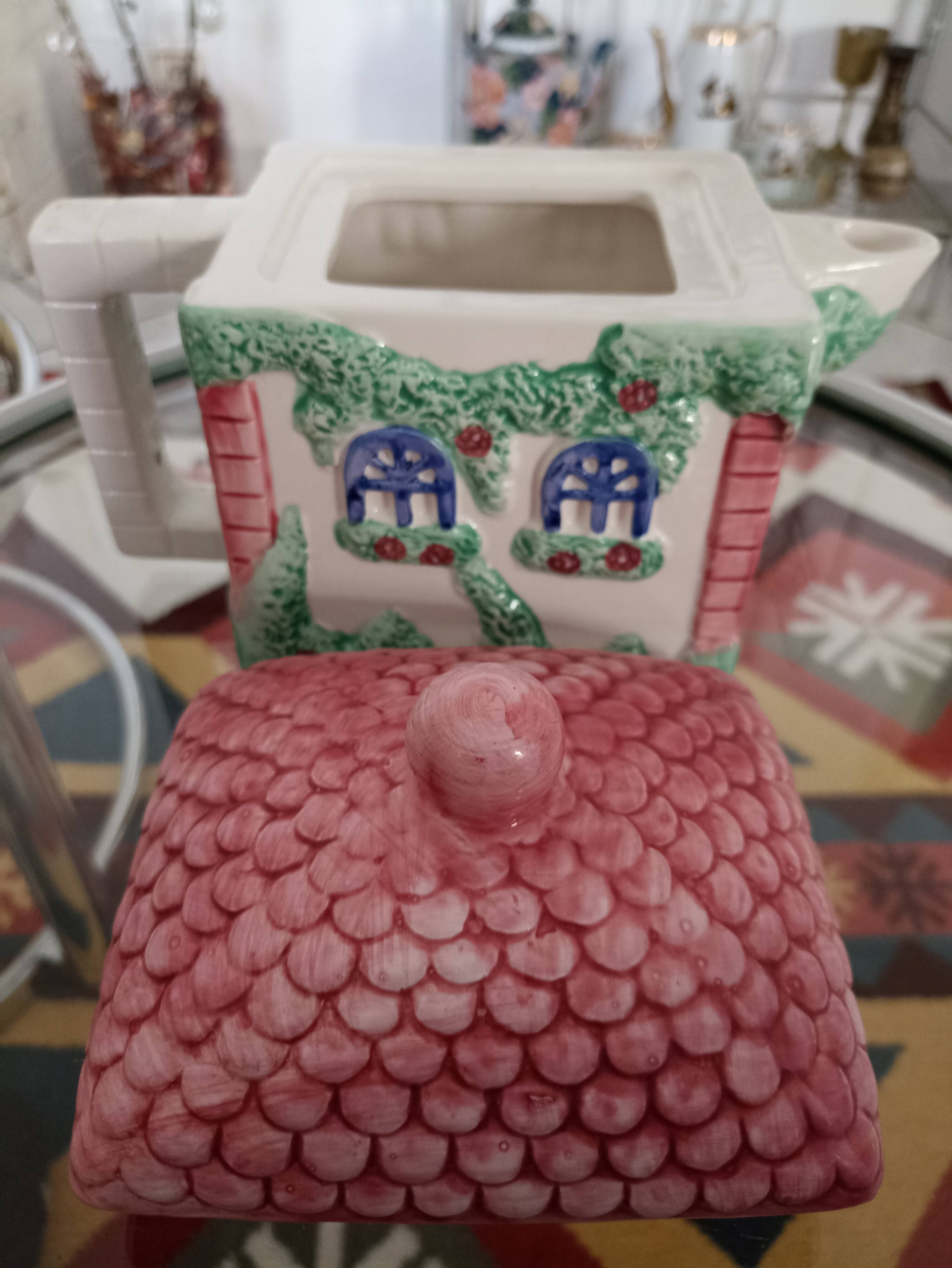 Vintage English cottage teapot