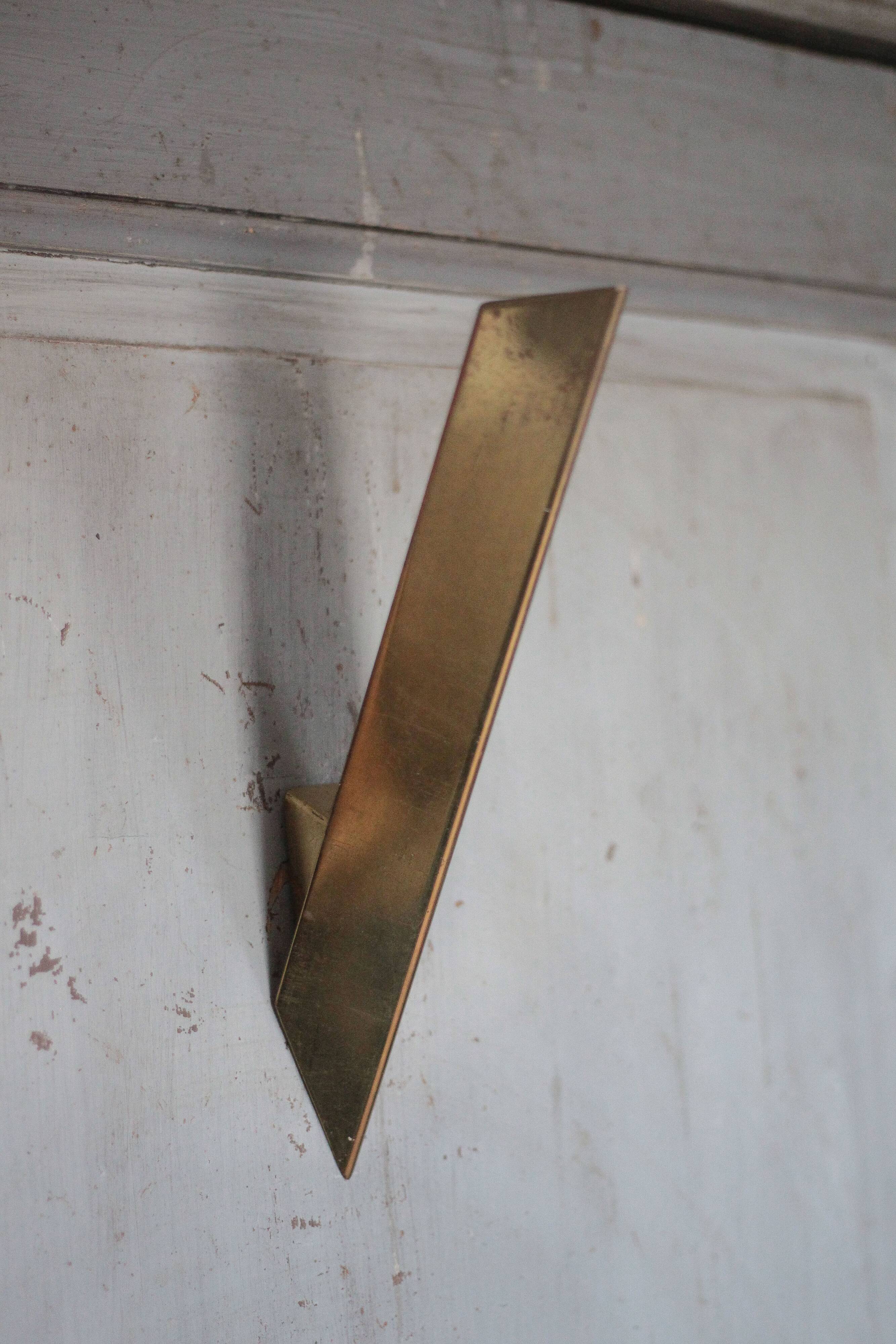 Vintage J.T. Kalmar wall sconces, brass wall lights, modernist.