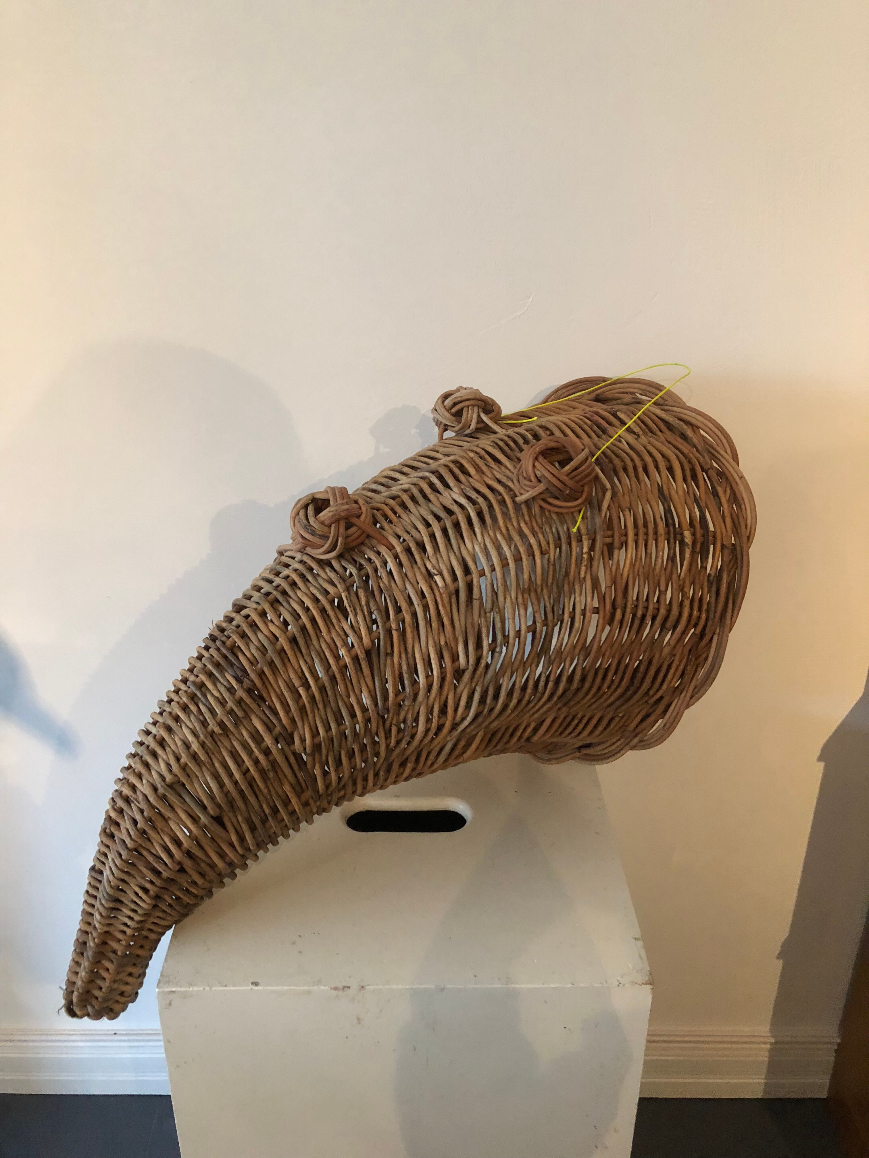 Vintage rattan basket Horn of plenty