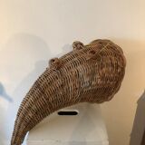 Vintage rattan basket Horn of plenty