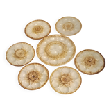 6 oyster shell plates and Chantilly porcelain serving platter