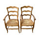 Series of 4 "good woman" mulched chairs