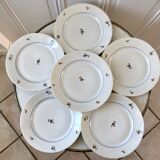 Set of 6 Czech flat plates made in France registered model 50s-60s