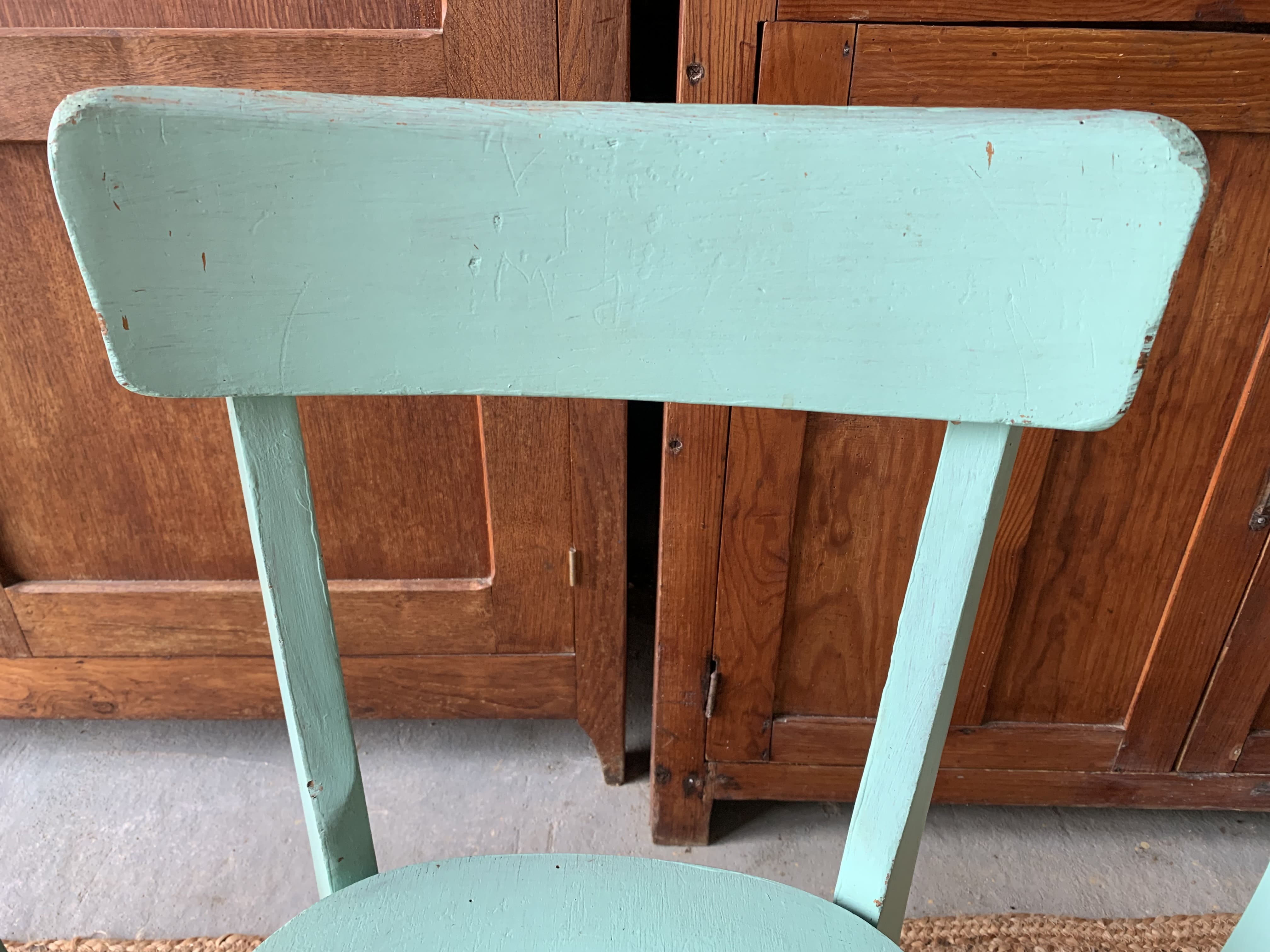 Lot de 4 chaises bistrot vertes