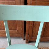 Set of 4 green bistro chairs