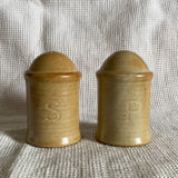 Set salière poivrier grès vintage salt pepper sandstone
