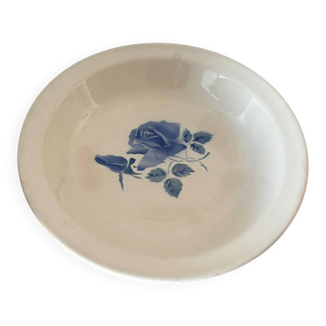 Très joli plat creux fleuri bleu Digoin Sarreguemines