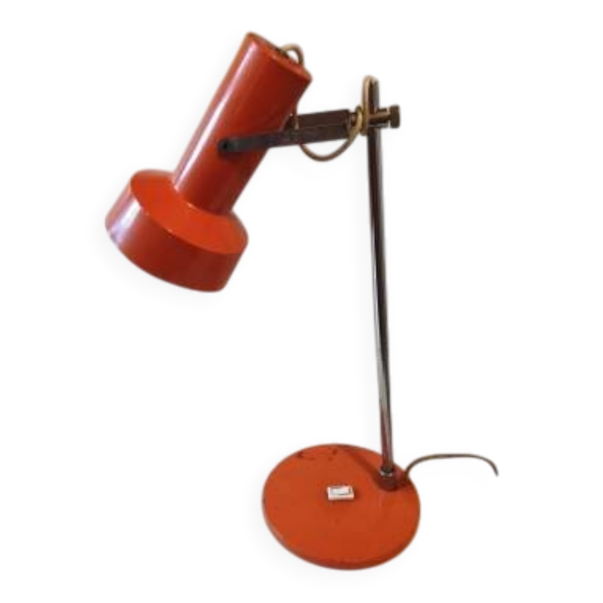 Vintage orange metal lamp