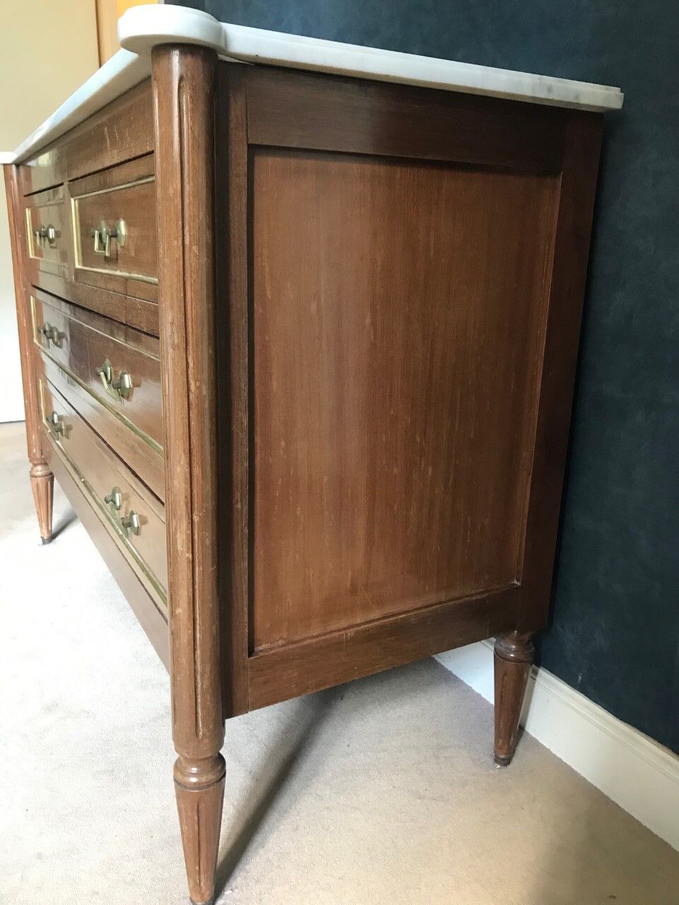 Louis xvi style mahogany chest of drawers