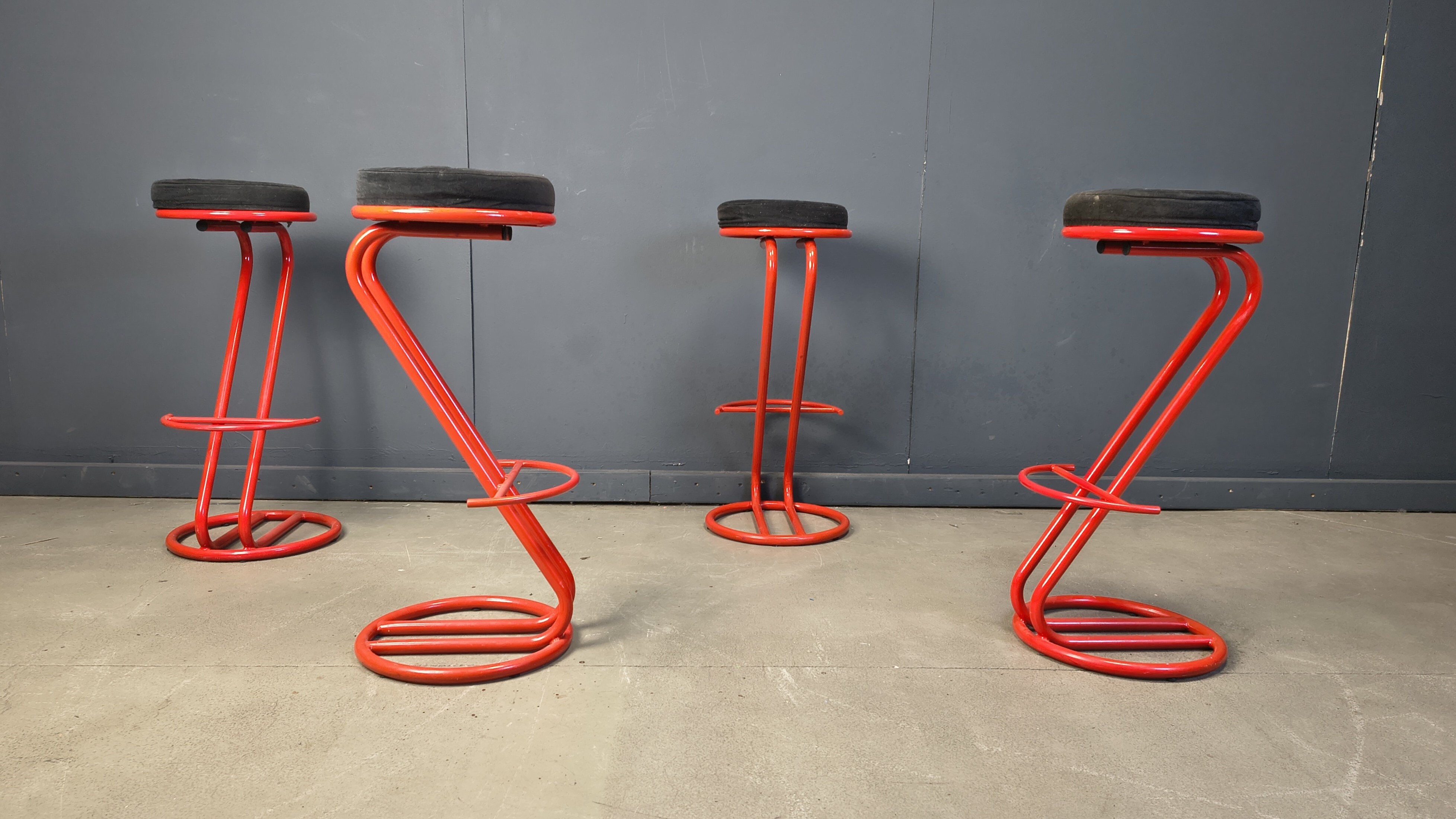 Tabourets de bar style Memphis, années 1980 - ensemble de 4
