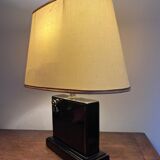 Ceramic lamp with rose decoration