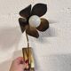 Brass flower wall light