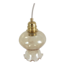 Amber tulip globe lamp