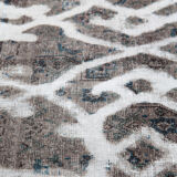 Traditional overdyed grey persian rug handwoven oriental living area rug 63x137cm