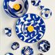 Medium plate - BLUE BRUSH