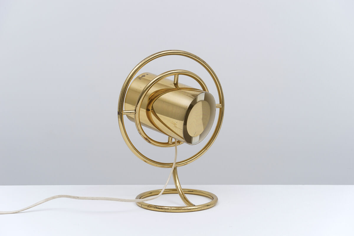 Modernist art deco brass lamp