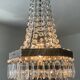 Lustre Montgolfière en laiton et pampilles