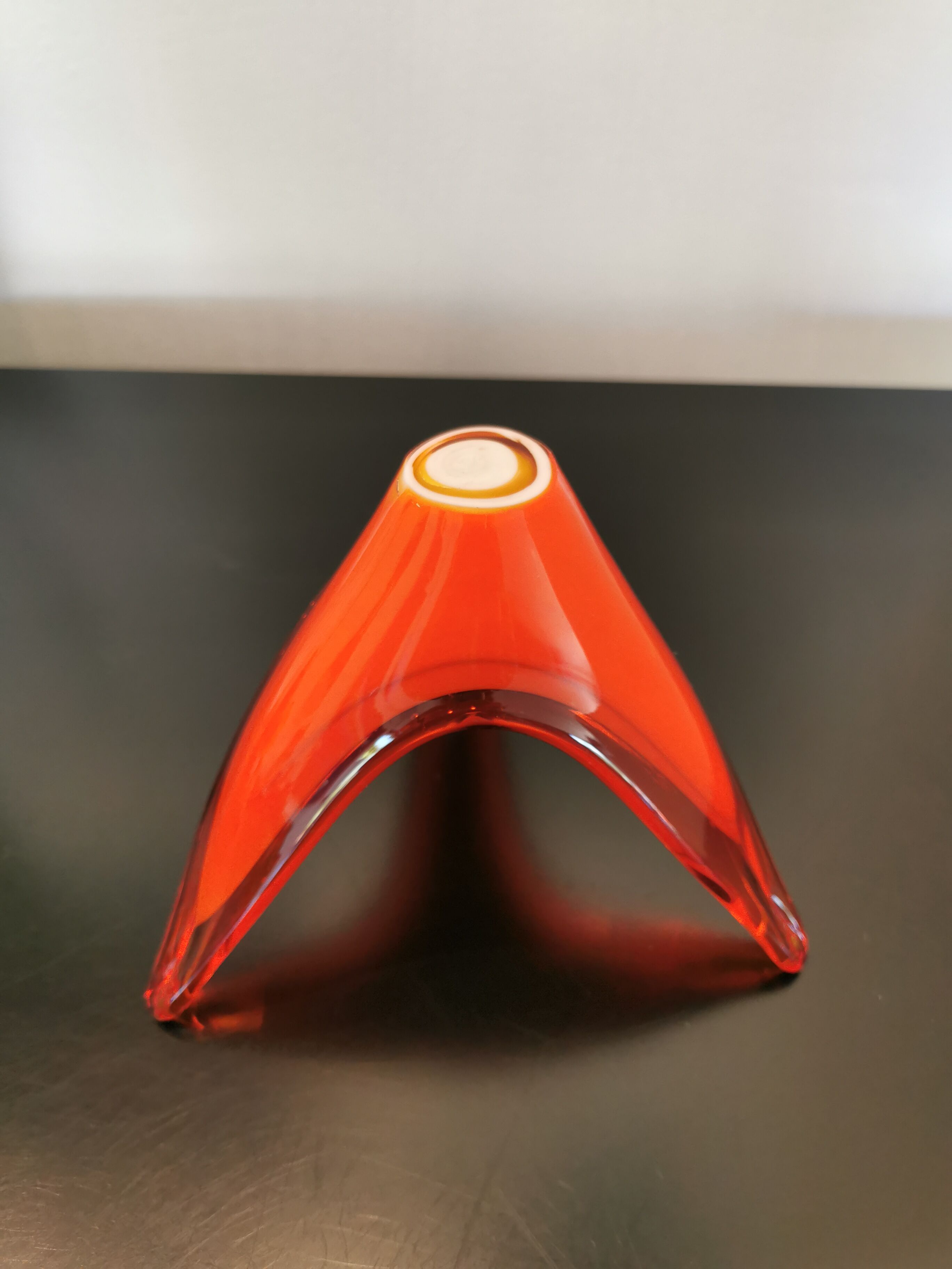 Spanish opaline red glass cup