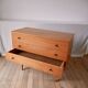 Scandinavian designer chest of drawers in blond oak Mid-Century Circa 1950