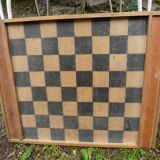 Old wooden checkers game