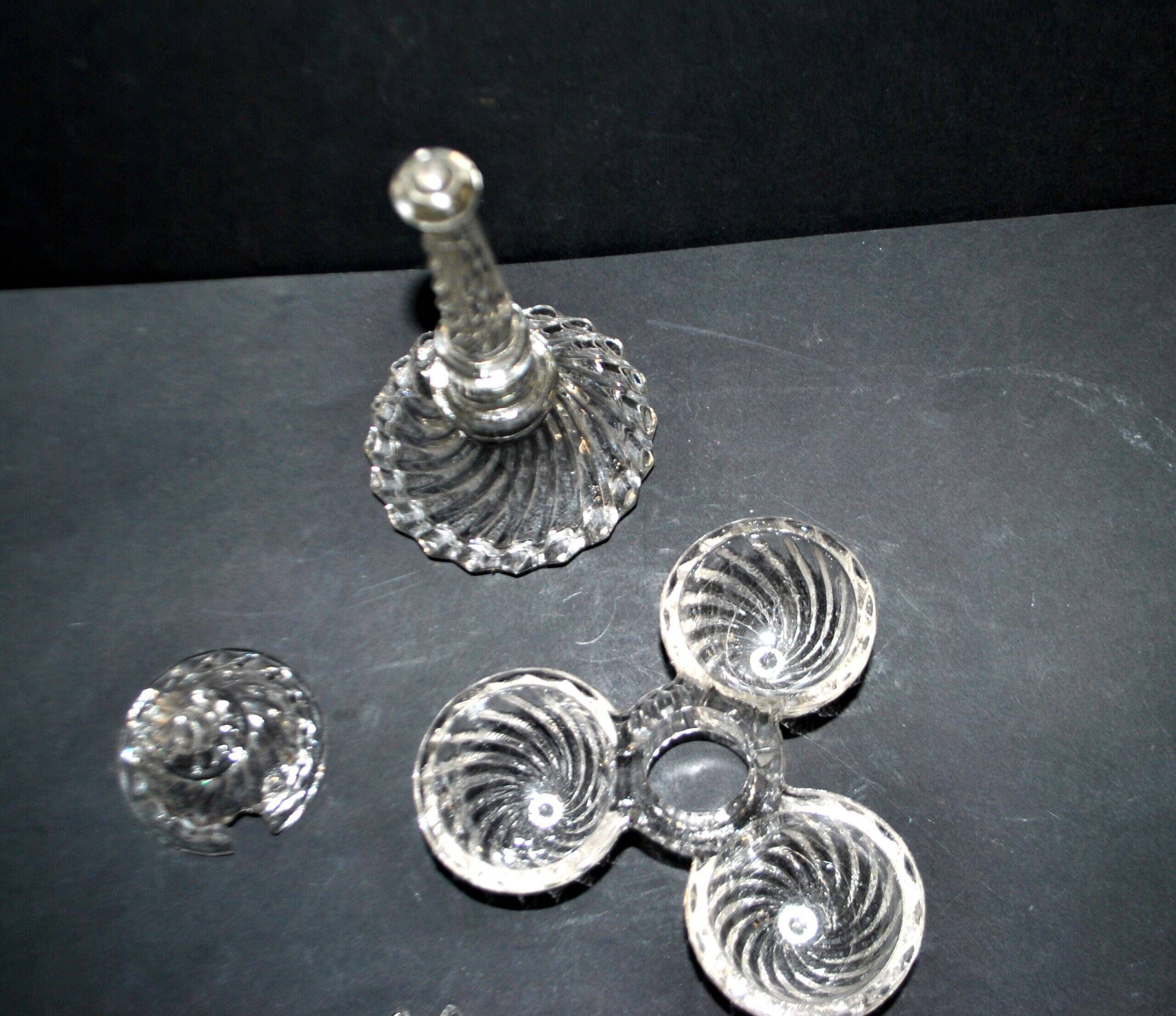 Vallerysthal rotating tableware – retro glass servant for salt, pepper, and mustard.