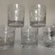 Set of 5 crystal whiskey tumblers giving polka dot cut 1970