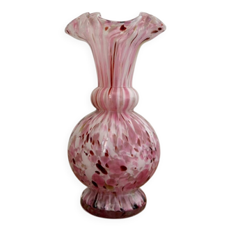 Speckled pink vase Legras