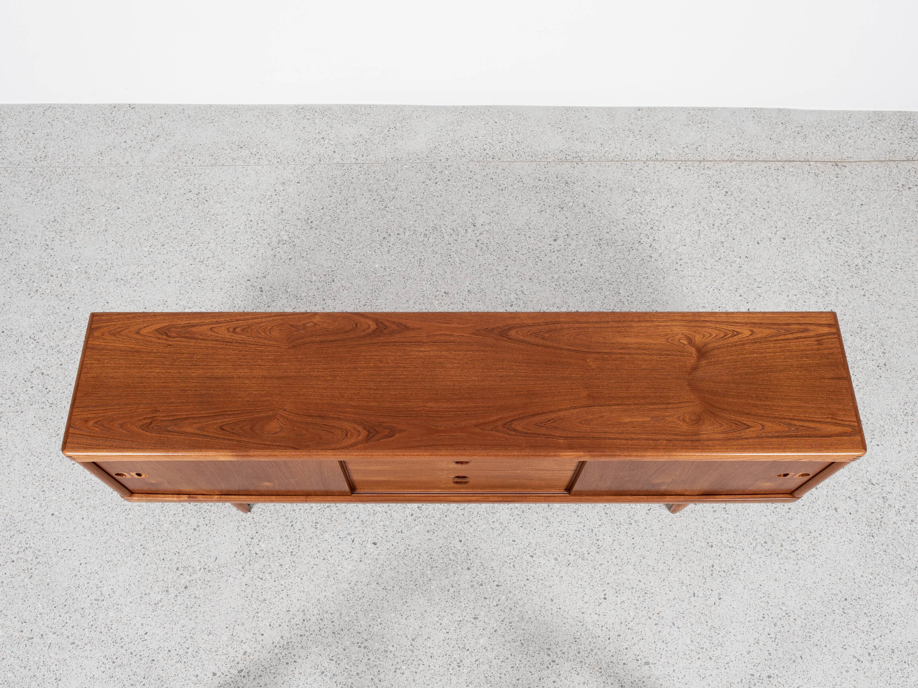 Midcentury Danish sideboard in teak by HW Klein for Bramin 1960s - with the 3 stripes