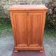 Armoire vintage en pitchpin et bambou d’époque 1900