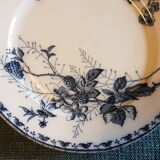 Pair of earthenware plates decorated with flowers