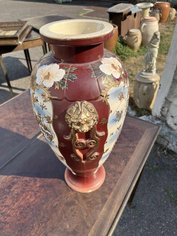 Vase japonais Satsuma à décor de samouraïs