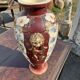 Large Japanese Satsuma vase with samurai decor, 49 cm