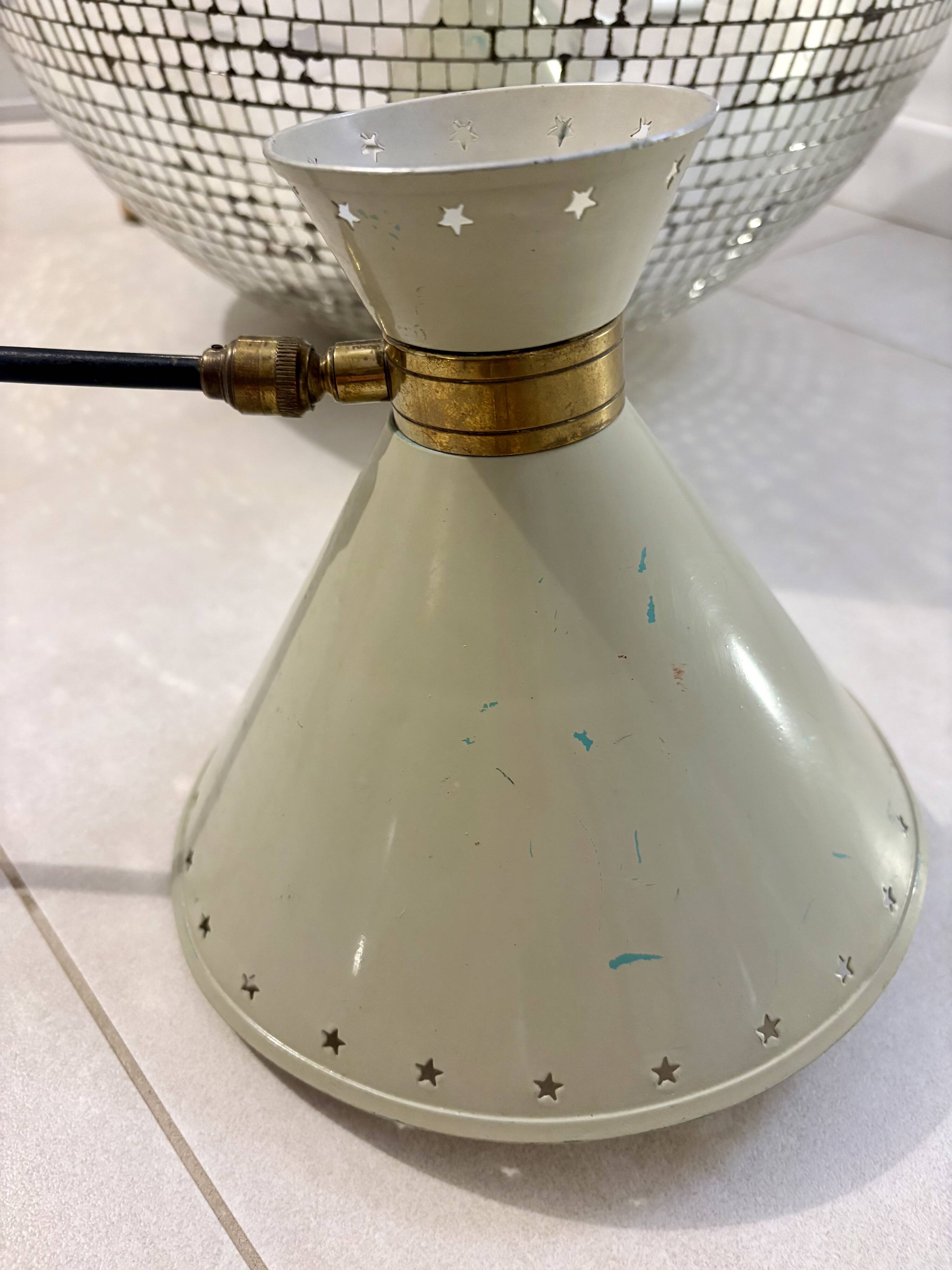 Rare lamp/wall light diabolo arm DLG Guariche Robert Mathieu Lunel