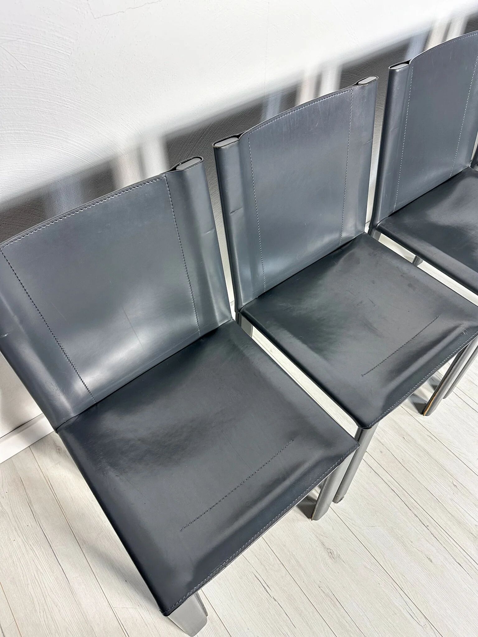 1/6 1980s Vintage Italian Dining Chairs by Carlo Bartoli for Matteo Grassi