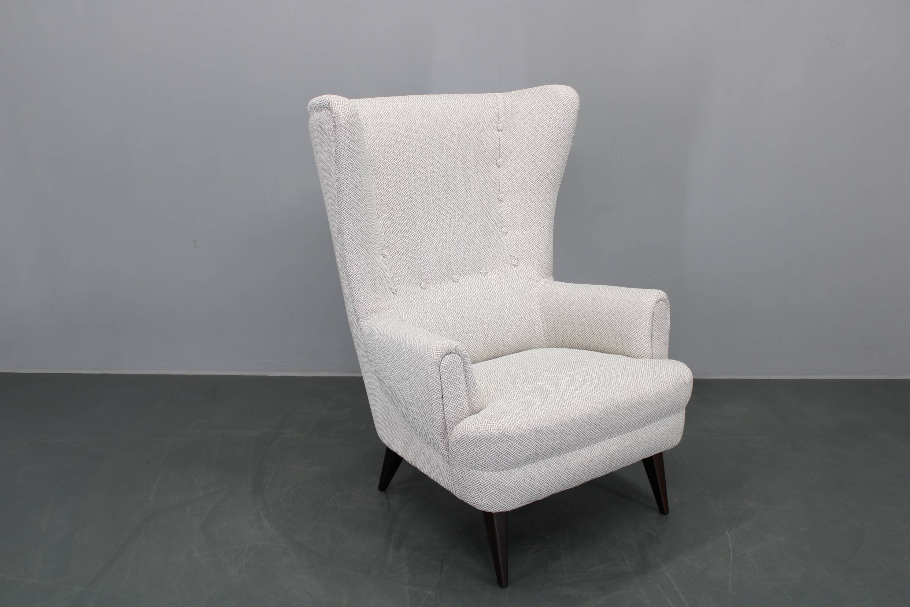 1960s Restored Wingback Chair, Czechoslovakia