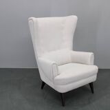 1960s Restored Wingback Chair, Czechoslovakia