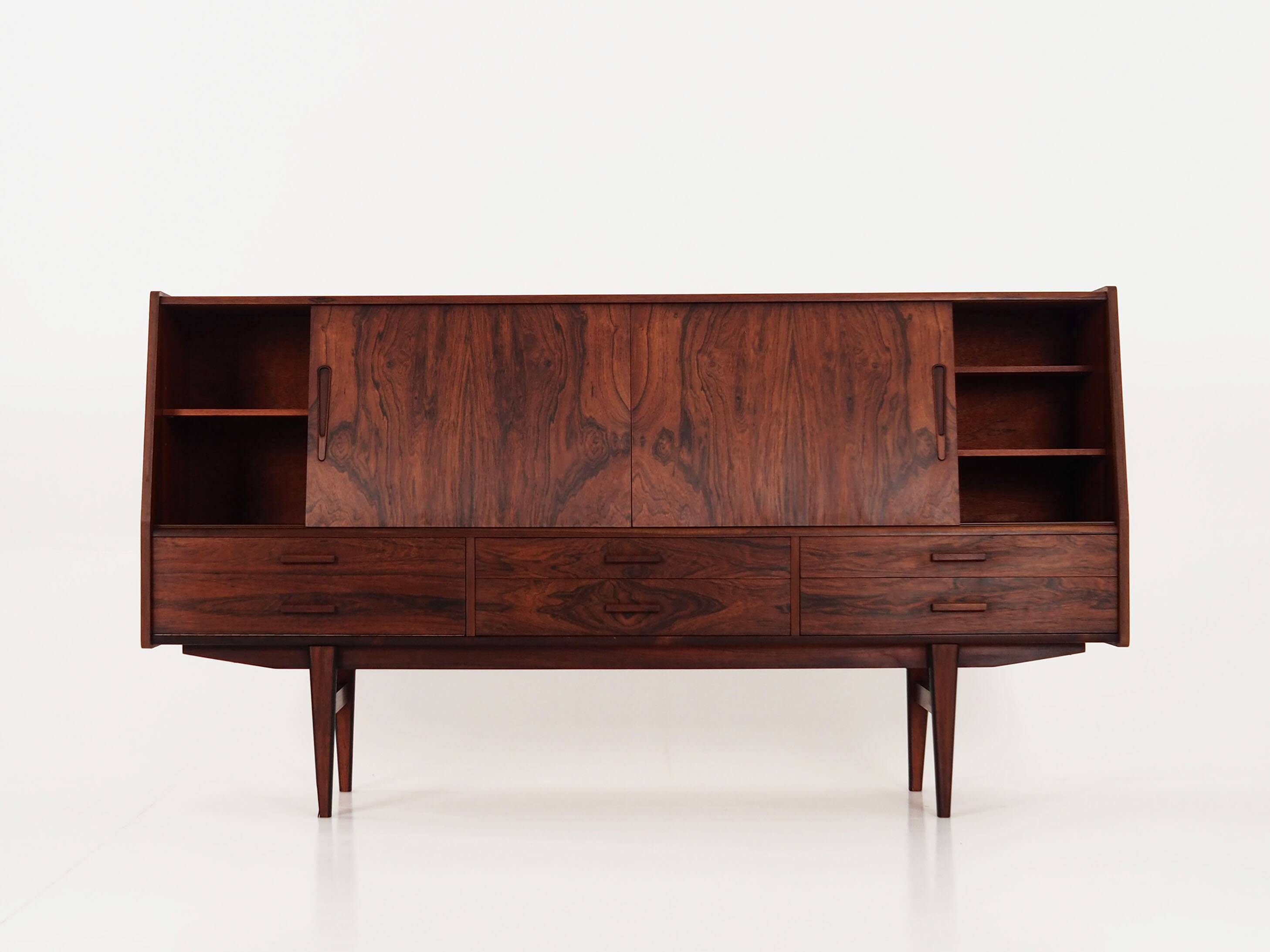 Rosewood highboard, Danish design, 1970s, production: Denmark