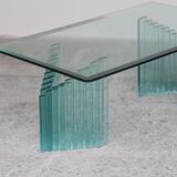 Vintage glass coffee table Italy