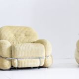Vintage Adriano Piazzesi Okay armchairs 1970s Italy , set of 2