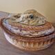 Pillivuyt porcelain terrine decorated with a hare, glass eyes - 19th century
