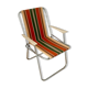 Chaise camping vintage pliable
