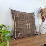 Moroccan brown bohemian cushion